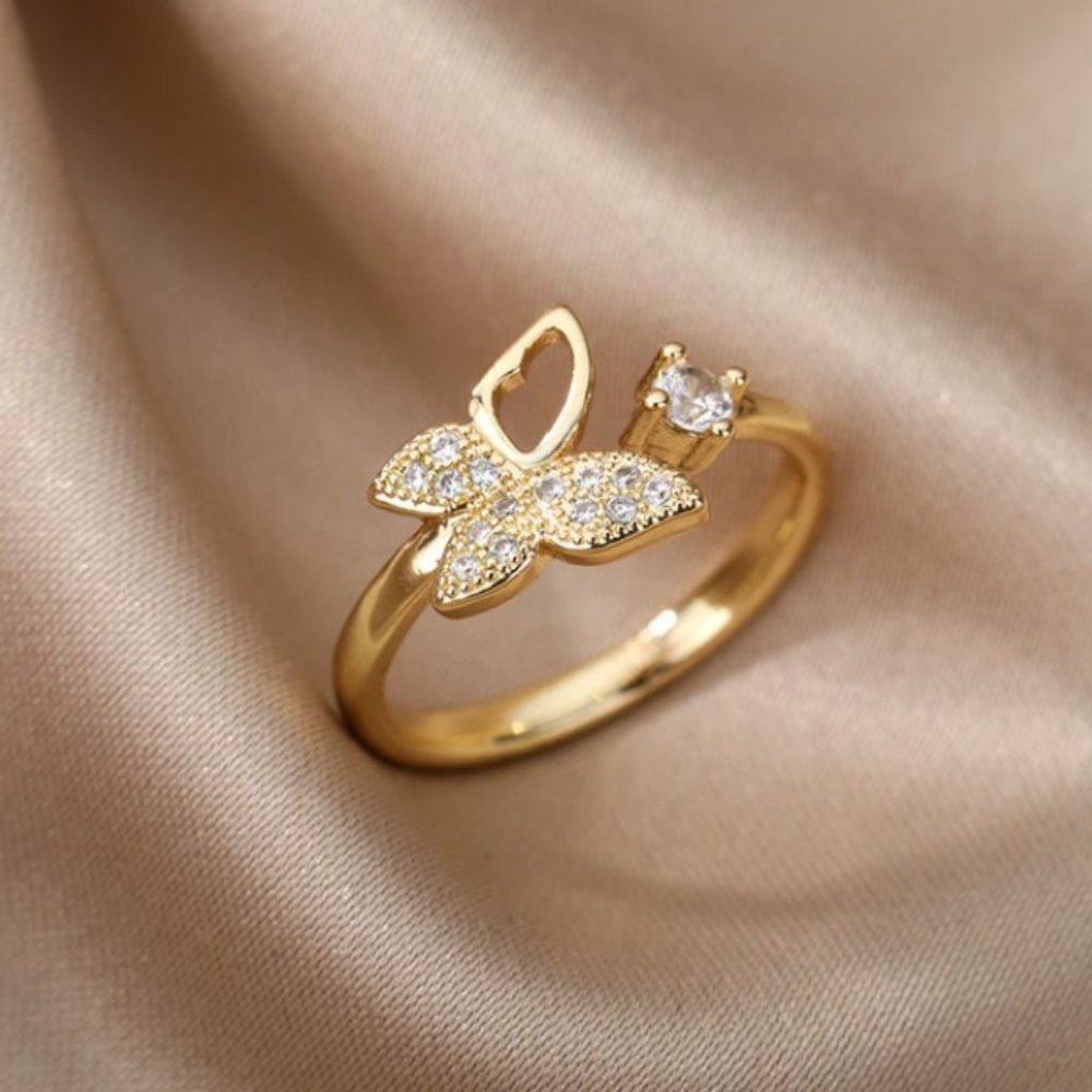 NEW Stainless Steel Butterfly Ring